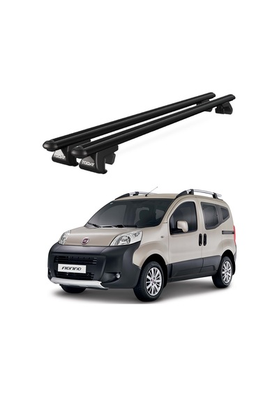 Venüs Fiat Fiorino 2007-2024 Uyumlu Siyah Ara Atkı Port Bagaj Tavan Barı
