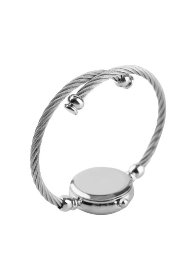 Metal-beyaz Ince Bileklik Yuvarlak Vintage&retro Saat Siyah - Sarı