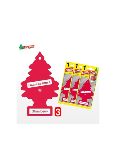 Oto Koku Little Trees Kağıt Koku Çilek Strawberry 3 Adet