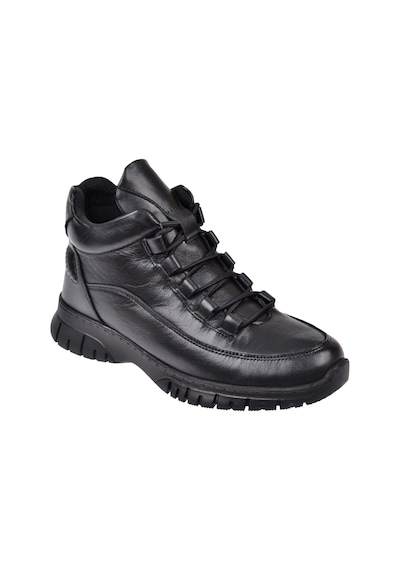 New Diamond Hakiki Deri Comfort Kısa Kadın Bot Nd-25604 Siyah