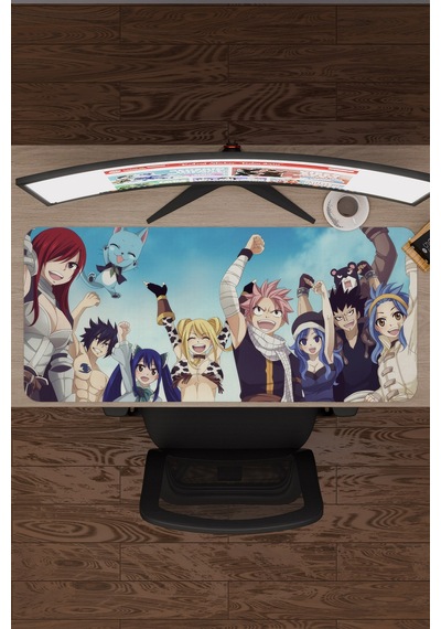 Fairy Tail Anime V4 - 90x40 Xxl Gaming Kauçuk Kaymaz Taban Mouse Pad Fare Altlığı