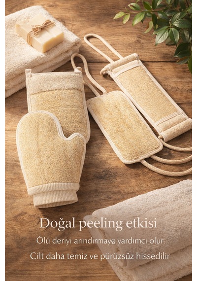 Doğal Kabak Lifi Kese Seti 4 Lü Avantaj Paketi