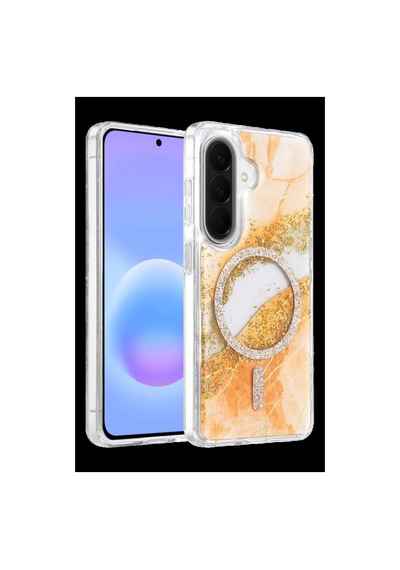 Onegif Galaxy A37 5g Lotus Simli Magsafe Kapak - Turuncu