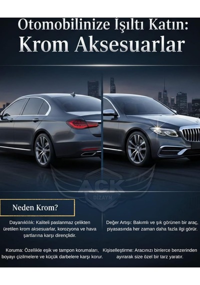 Volkswagen İle Uyumlu Passat İle Uyumlu B8 Krom Egzoz Ucu 2 Parça 2014 Üzeri Çelik