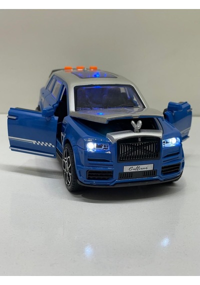 Scowetto Sürtmeli Sesli Işıklı Müzikli Lüks Makam Arabası 18 Cm Açılabilir Kapılar. Rolls Royce - Mavi