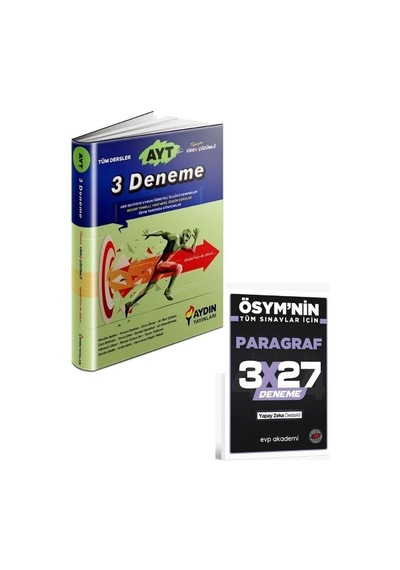 Aydın 2027 Ayt Tüm Dersler 3 Deneme+ Evp Akademi Paragraf