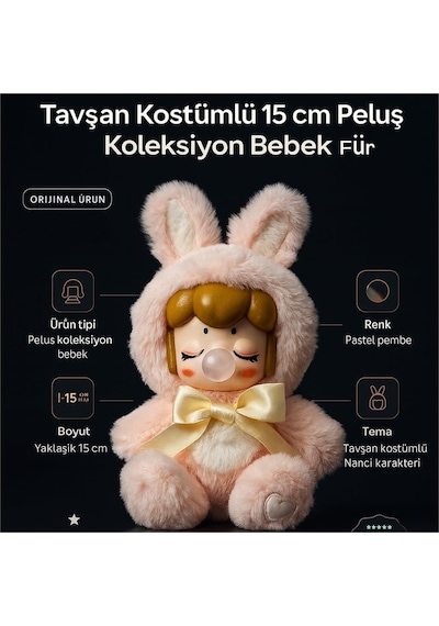 Rolife Nanci S Shining Bunny Blind Box Koleksiyon Figürü Açık Pembe