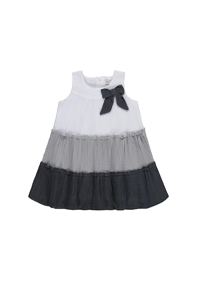 Civil Girls Fiyonklu 2-5 Yaş Elbise - Gri Antrasit