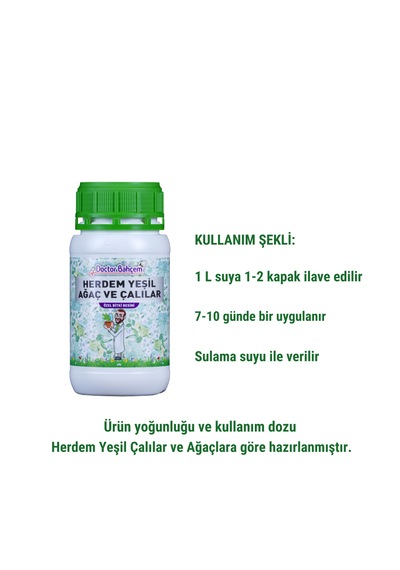 Doctor Bahçem Herdem Yeşil Ağaç Ve Çalılar İçin Sıvı Bitki Besini Sağlıklı Gelişim İçin 1000 Ml