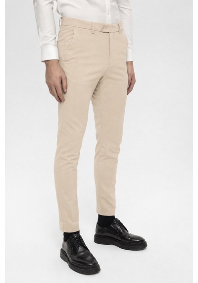 Antioch Erkek Aksesuar Detaylı Slim Fit Pantolon Bej