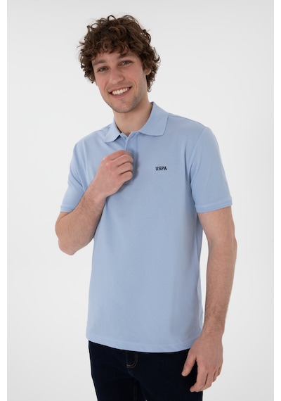 U.S. Polo Assn. Erkek Regular Fit Polo Yaka Açık Mavi Basic Tişört 50306007-VR003
