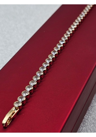 Xuping Su Yolu Yuvarlak Rosegold Çelik Bileklik Altın