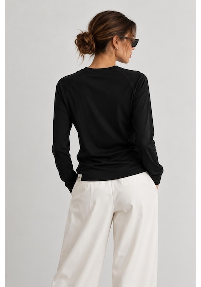 Alexandergardi Kadın Activewear Bisiklet Yaka Üst Siyah