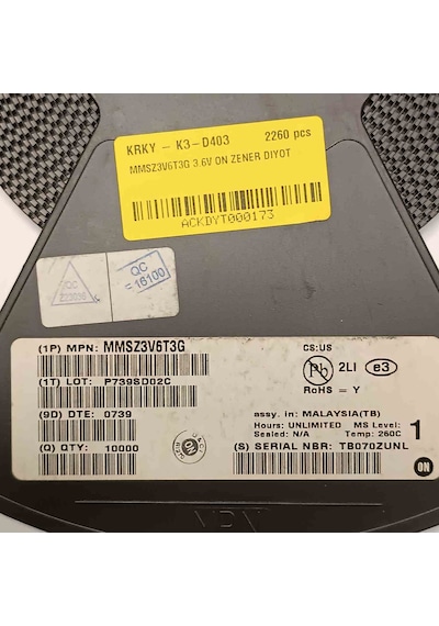 Mmsz3v6t3g 3.6v Zener Diyot 350 Adet