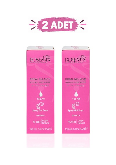 Rosemix - 24 - - Doğal Sprey Gülsuyu 150 Ml - 2 Adetlik - Shophnrl - Set Ürün