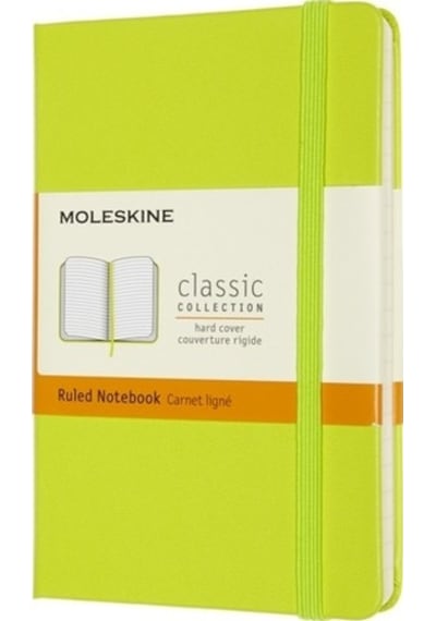 Moleskine Sert Kapak Defter Limon Yeşili Çizgili - 9 x 14 CM