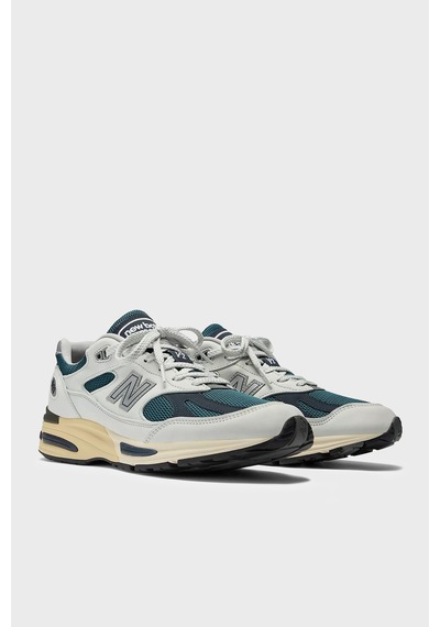 New Balance Deri Karışımlı Sneaker Ayakkabı Erkek Ayakkabı U991to2 Gri-petrol