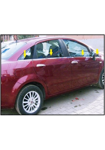 S-Dizayn  Fiat Linea Krom Cam Çıtası 8 Prç. 2007 ve Üzeri