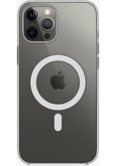 Apple Uyumlu iPhone 12 Pro Kılıf Magsafe Şeffaf Silikon - Şeffaf