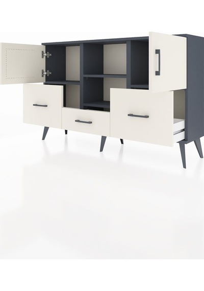 Arges Konsol 4 Raflı 3 Çekmeceli 3 Kapaklı 132x30x83 Antrasit-aytaşı/aytaşı Aytaşı/aytaşı Arges Konsol 4 Raflı 3 Çekmeceli 3 Kapaklı 132x30x83 Antrasit-aytaşı/aytaşı Aytaşı/aytaşı