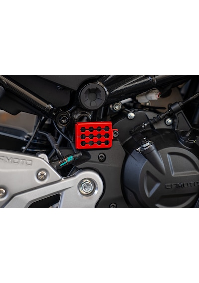 Moto Üçel Cfmoto 450 Sr Uyumlu Hidrolik Koruma Kırmızı