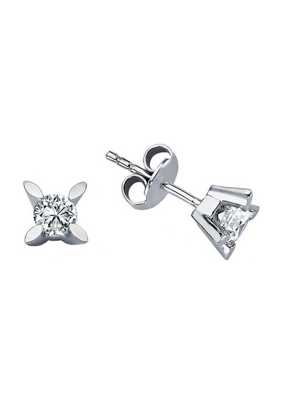 0.10 Karat H-ı Vs Pırlanta Tektaş Küpe W2pe3341