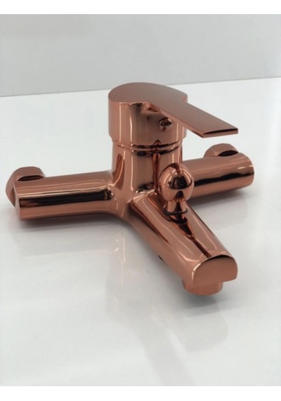 İsaoğlu Yapı Bakır Duş Seti Bron Duş Sistemi Batarya Dahil Komple Set Rose Bakır Duş Başlığı Rose Gold