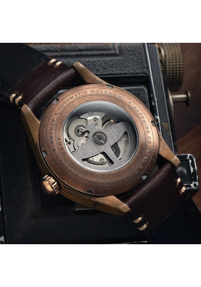 Avı-8 Spitfire Smith Av-4090-07 Otomatik Erkek Kol Saati Bronz