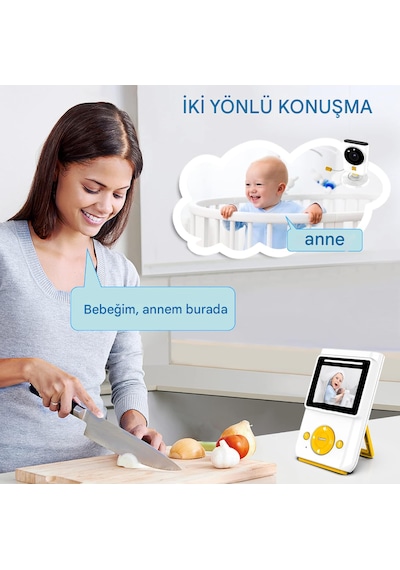 Bebek Monitörü, Kamera Ve Sesli, Hd Video Bebek Monitörü Ekranlı