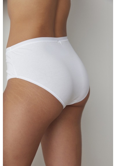 Penti Optik Beyaz Fresh Basic Cover Pamuklu Yüksek Bel Slip Külot
