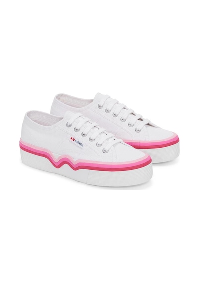 Superga 2740 Liquify Stripes Kadın Beyaz Sneaker Beyaz-342 Beyaz-342