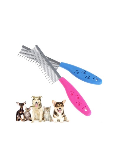 Tüy Açıcı Kedi Köpek Tarağı Tek Taraflı Metal Dişli Evcil Hayvan