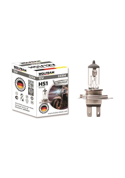 Wolfran HS1 Motosiklet Ampulu 12V 35/35W Germany