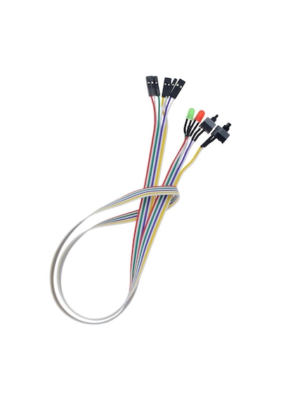 5064 Anakart Led Işıklı Power Ve Reset Açma Kapama Butonu