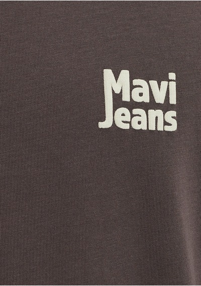 Mavi - Mavi Jeans Baskılı Kahverengi Tişört 0613347-71603