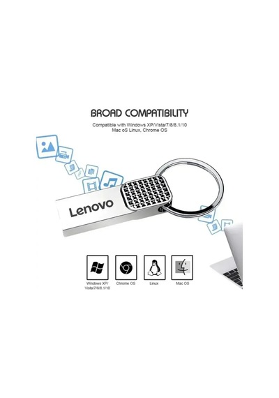 Lenovo Usb 2tb 512gb Usb Flash Sürücü Metal Usb 3.0 Kalem Sürücü Anahtarı 1tb 1tb Silver