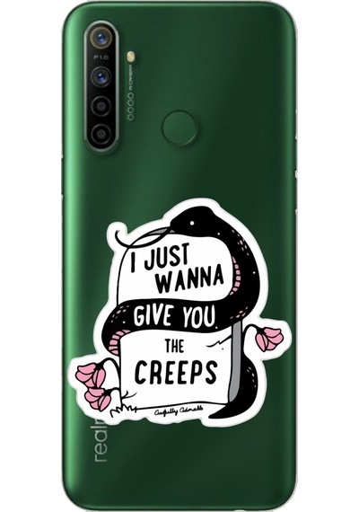 Realme 5i Mezar Taşı Tasarımlı Süper Şeffaf Telefon Kılıfı Çok Renkli