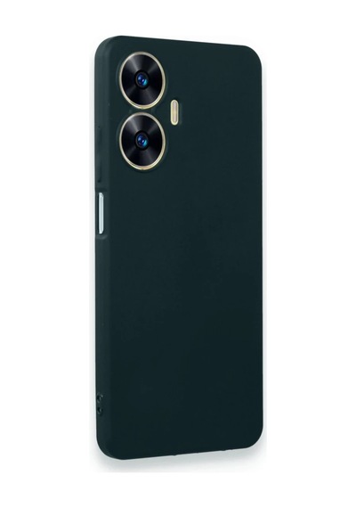 Realme C55 Kılıf First Silikon - Koyu Yeşil -