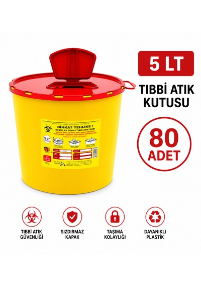 5 Lt Tıbbbi Atık Kutusu 80 Adet