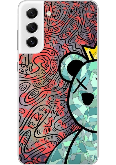 Samsung Galaxy S21 Fe Uyumlu Şeffaf Kılıf Graffiti 12 Tasarımlı