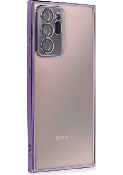 Newface Samsung Galaxy Note 20 Ultra Kılıf Razer Lensli Silikon - Mor