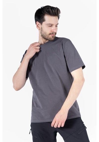 T-shirt Bisiklet Yaka %100 Pamuk Antrasit Gri