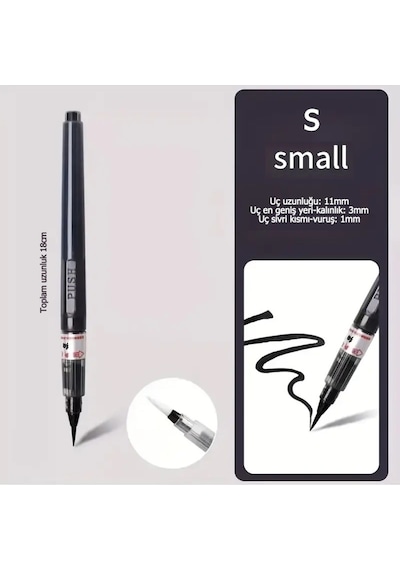 Brush Pen, Hazneli Fırça Uçlu Kalem, Çini, Seramik, Tahrir Fırçası, Çizim Fırça, 1 Adet-s