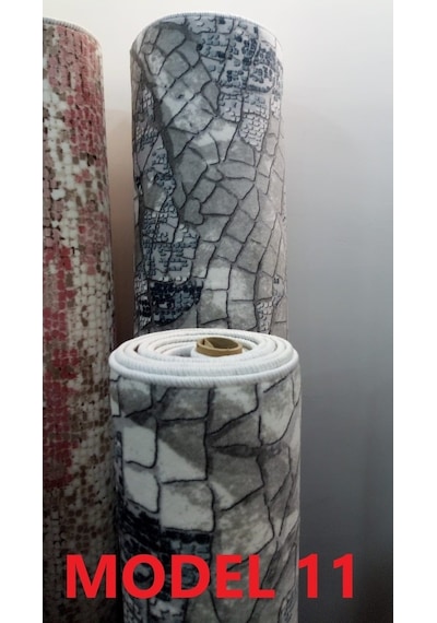 Yeni Modeller Kaymaz Jel Taban Halı Koridor Kesme Yolluk (421342891)