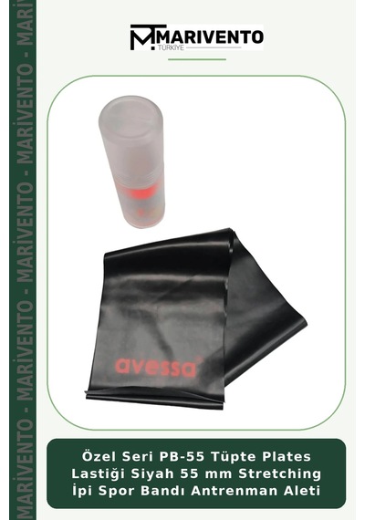 Özel Seri Pb-55 Tüpte Plates Lastiği Siyah 55 Mm Stretching İpi Spor Bandı Antrenman Aleti
