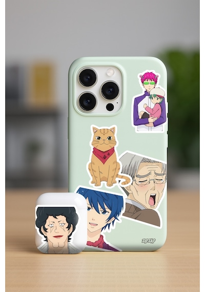 Saiki Kusuo Sticker Paketi 20 Adet Çok Renkli