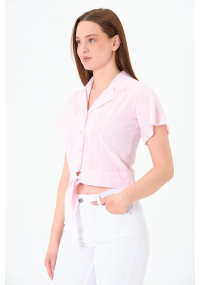 Sortie Collection Önü Bağlamalı Gömlek Pembe