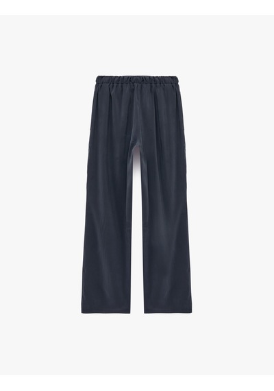 Koton Viskon Cupro Kumaş Beli Lastikli Bağcıklı Cepli Geniş Paça Pantolon Lacivert 6sak40136ew Koton Viskon Cupro Kumaş Beli Lastikli Bağcıklı Cepli Geniş Paça Pantolon Lacivert 6sak40136ew