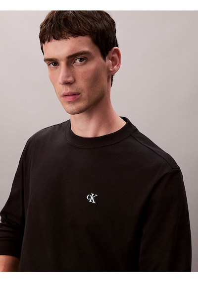 Erkek Easy Monogram T-shirt Siyah
