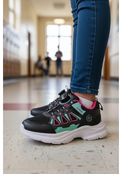 Tuğba Ortopedi 304 Çocuk Rahat Sneaker Siyah/fuşya